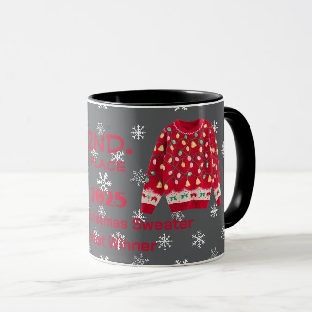 Mug Vainqueur 2ème place du concours de Pull de Noël T (Devant droit)