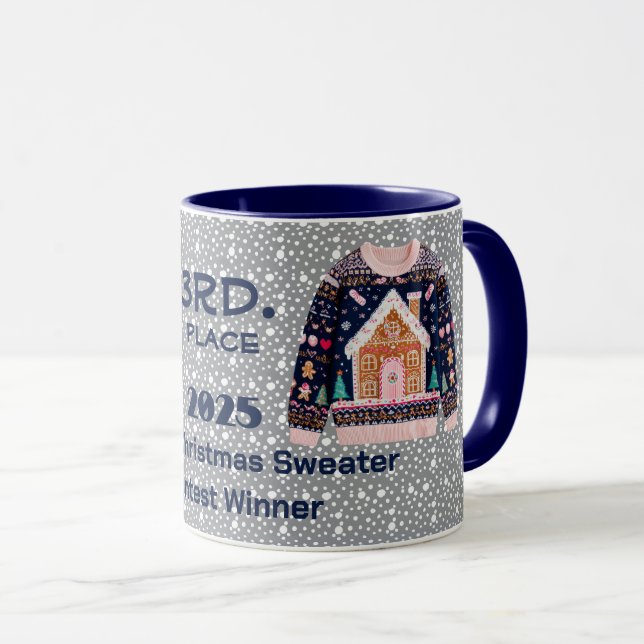 Mug Vainqueur 3ème place du concours de Pull de Noël T (Devant droit)