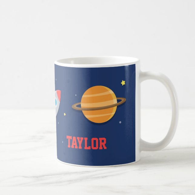Mug Vaisseau spatial, Espace, Planètes, Pour garçons (Droite)