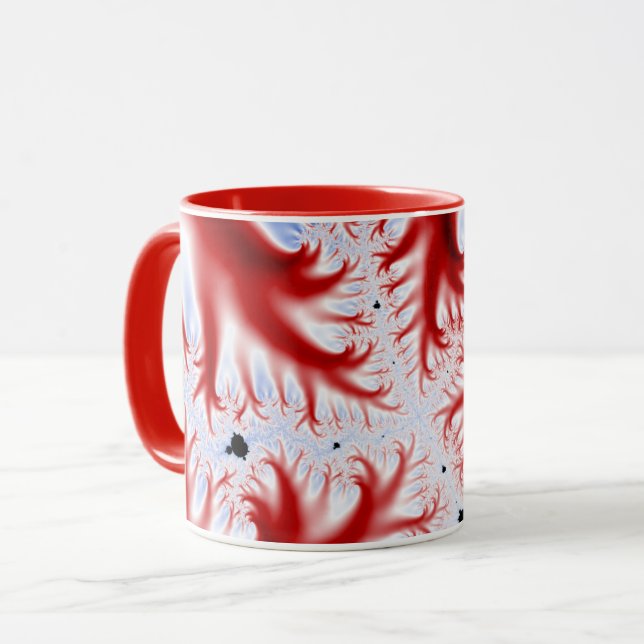 Mug Vaisseaux Sanguins Rouges Fractale (Devant gauche)