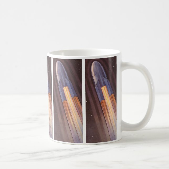 Mug Vaisseaux spatiaux de science-fiction vintage fusé (Droite)
