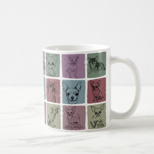 Mug Vaisselle pour boire Cozy Chihuahua Rétro Vintage
