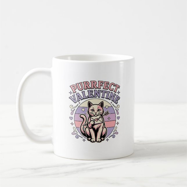 Mug Valentin chat parfait Amour de la Saint-Valentin V (Gauche)