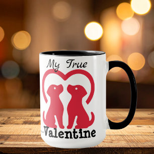 Mug VALENTIN Personnalisé Rouge pour animaux de compag