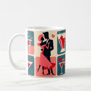 Mug Valentine Couple de danse Mid Century Modern