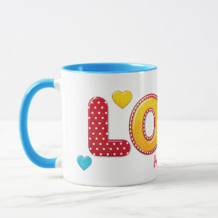 Mug Valentine Fun 3D Mix and Match NOM PERSONNALISÉ