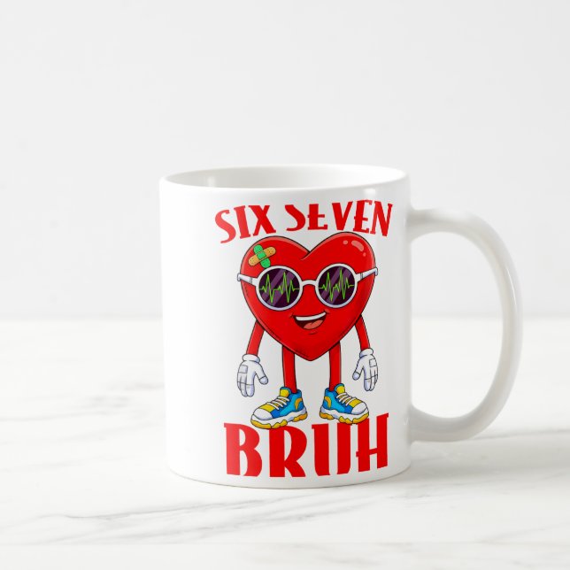 Mug Valentine Funny Six Seven Bruh Meme 67 Heart Lover (Droite)