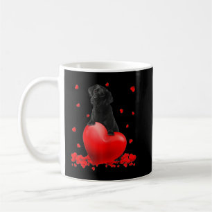Mug Valentine Hearts Black Labrador Chien Tee