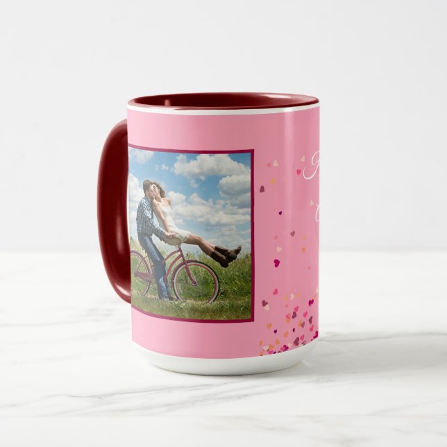 Mug Valentine Maroon Personnaliser le cadeau MODÈLE PH (Devant gauche)