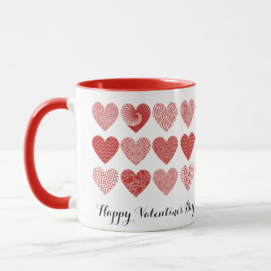 Mug Valentine mignonne amour doux coeur rouge motif
