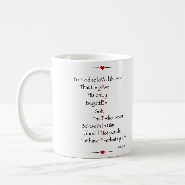 Mug VALENTINE - Pour Dieu si aimé le monde (Gauche)