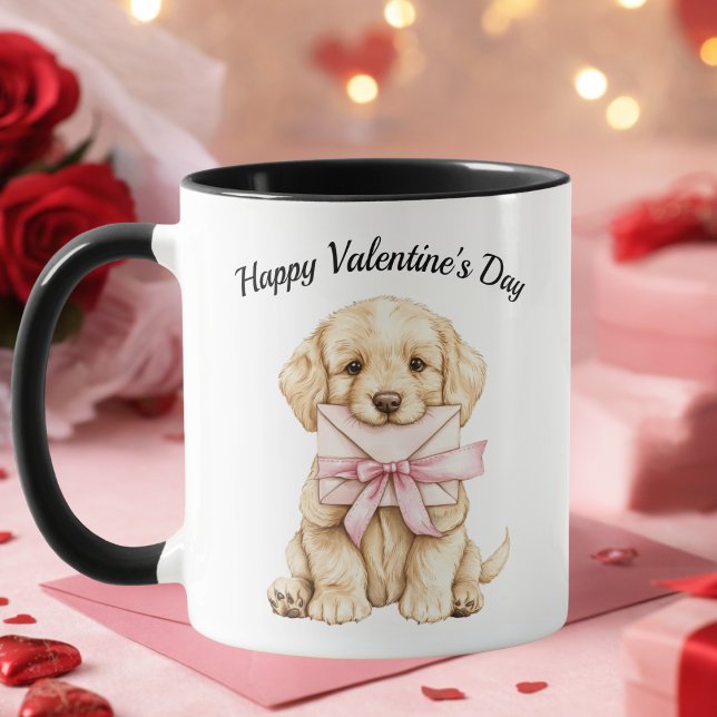 Mug Valentine’s Day Puppy Mug-Cute Dog Valentine Gift (Créateur téléchargé)