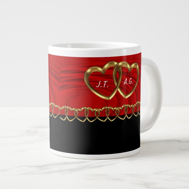 Mug Valentine Sweetheart avec initiales (Devant droit)