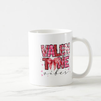 Mug Valentine Vibes Valentines Day Pink Bow Girl Women