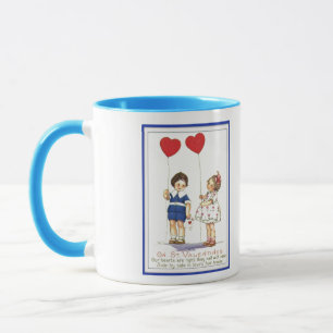 Mug Valentine vintage enfants avec des ballons