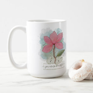Mug Valentine Vous Êtes Si Belle Fleur Aquarelle