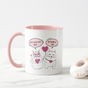 Mug Valentines amusantes et grincheuses Jour Chat Coup