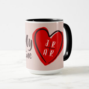 Mug Valentine's Be My Valentine Heart Custom mignon ro