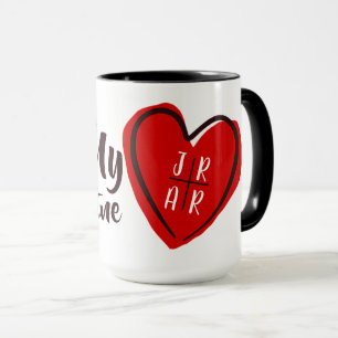 Mug Valentine's Be My Valentine Heart Custom White
