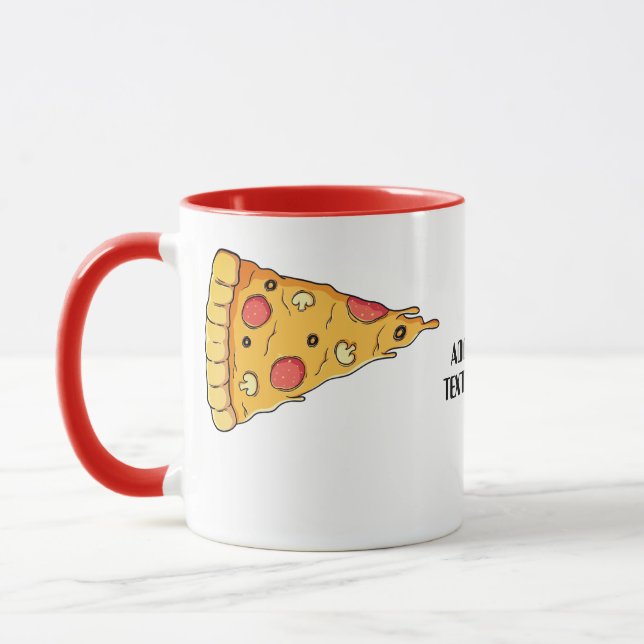 Mug Valentines Couples Correspondant Cute Pizza Girl (Gauche)