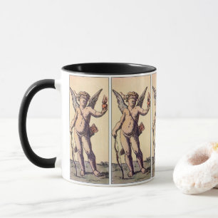 Mug Valentines Cupid Blindfoldfold, Carte Tarot Vintag