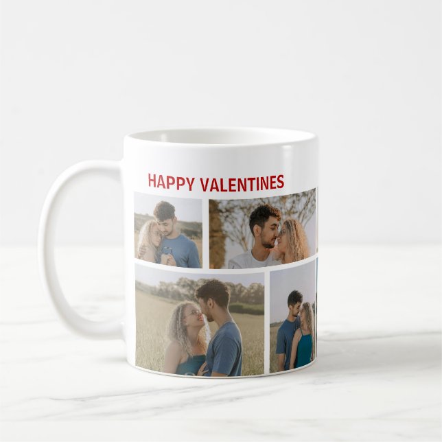 Mug Valentines Day Custom 10 Photos (Gauche)
