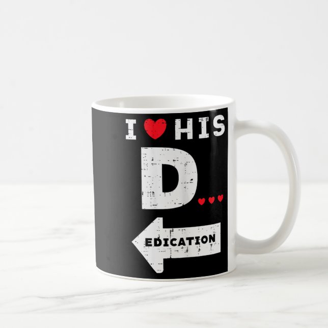 Mug Valentines Day I Love His Dedication Matching Coup (Droite)