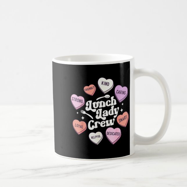 Mug Valentines Day Lunch Lady Groovy Cafeteria Squad H (Droite)
