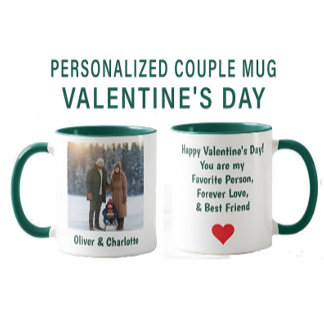 Mug Valentine's Day Personalized Photo & Name Couple