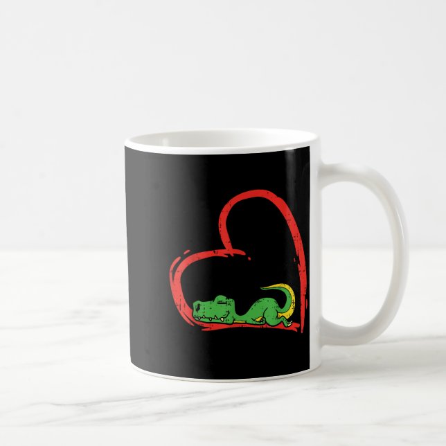 Mug Valentines Day Shirt Funny Heart Trex Sleeng Dinos (Droite)