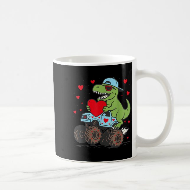Mug Valentines Day T Rex Riding Monster Truck Funny To (Droite)