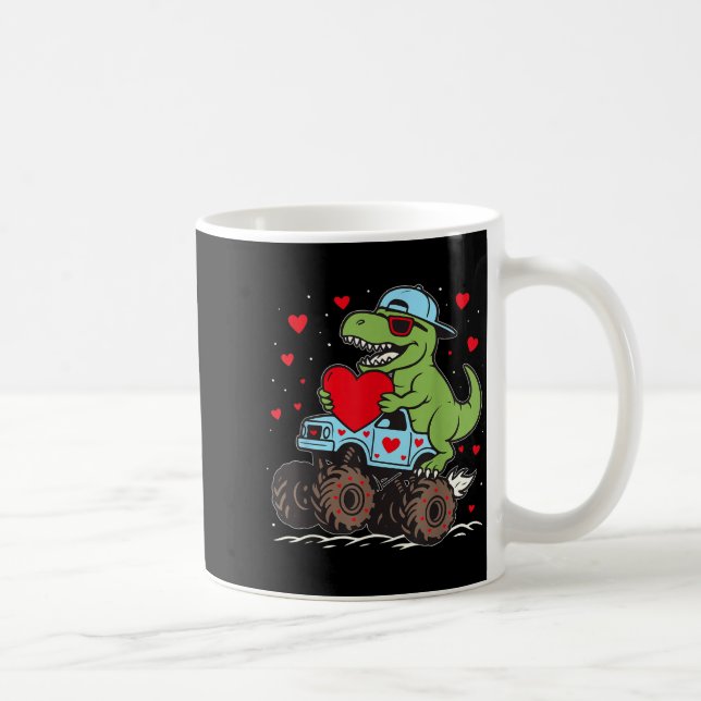 Mug Valentines Day T Rex Riding Monster Truck Funny To (Droite)