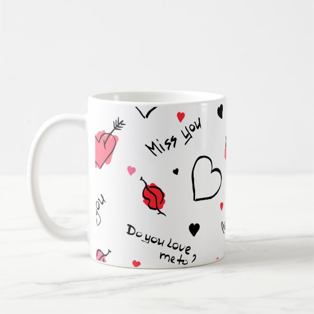 Mug Valentine's Hearts Arrow sans couture (Gauche)