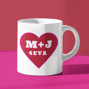 Mug Valentines Jour Ancien Initiales de l'école