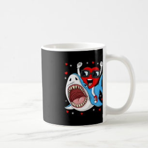 Mug Valentines Jour Coeur équitation Requin amusant En