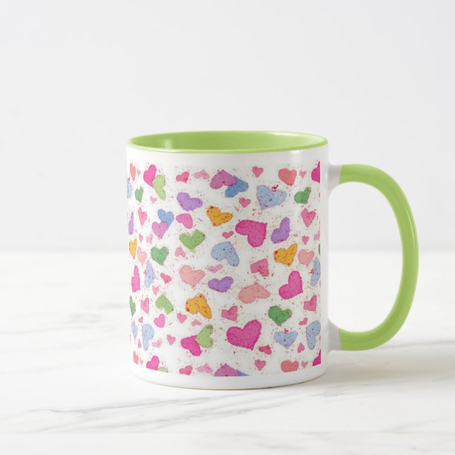 Mug Valentines Jour Coeurs bonbons Aquarelle (Droite)