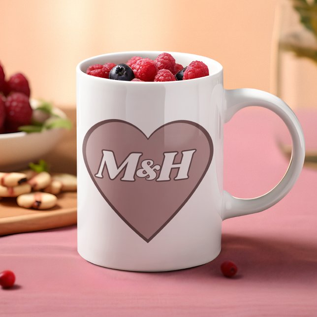 Mug Valentines Jour Couple Initiales (Créateur téléchargé)