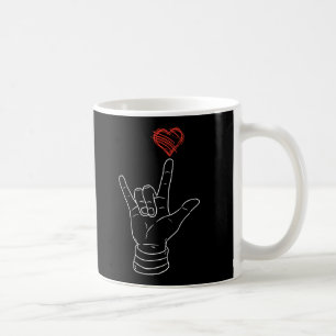 Mug Valentines Jour I Love You Main Sign ASL Heart