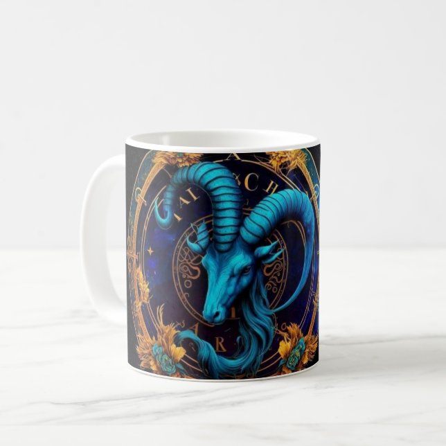 Mug Valeur nutritionnelle à thème Capricorne (Devant gauche)