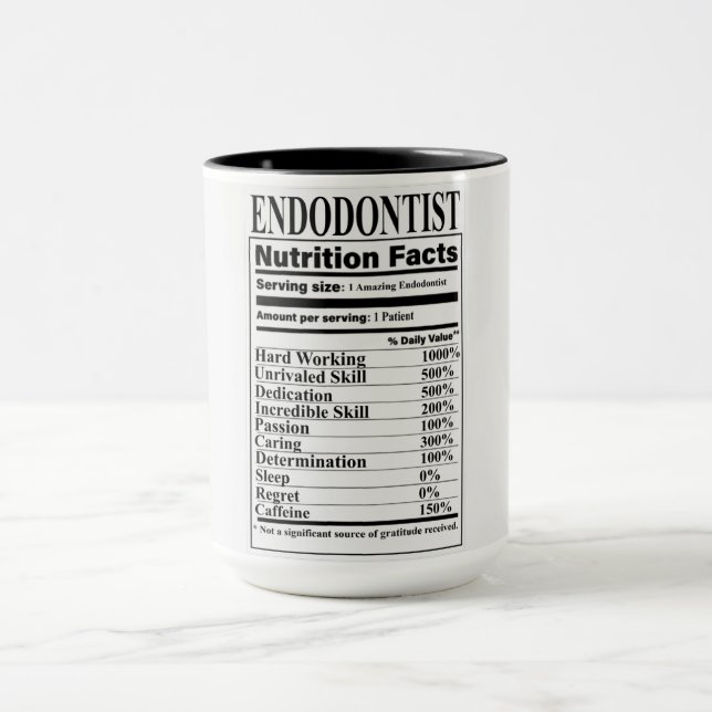 Mug Valeur nutritive endondontiste (Centre)