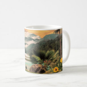 Mug Vallée Tropicale Surréaliste Avec Palmiers