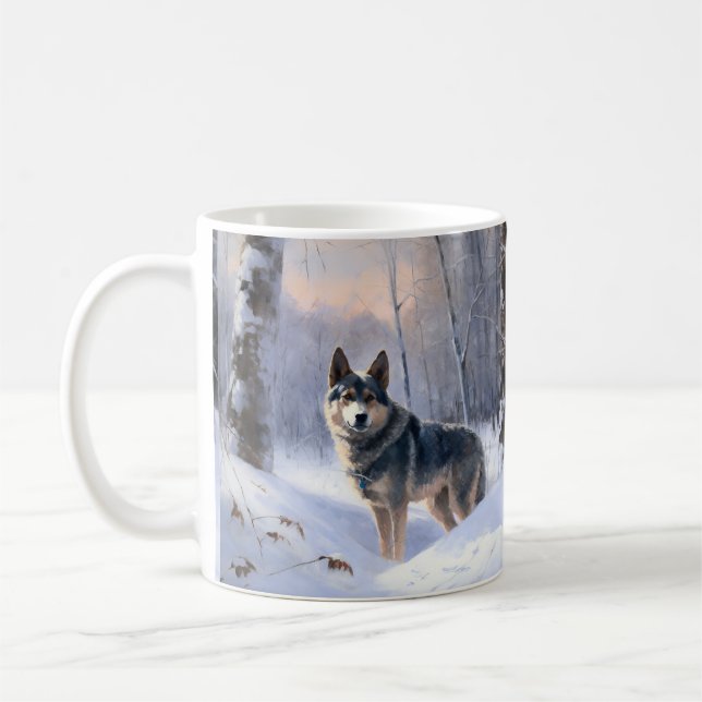 Mug Vallhund suédois Laisser neiger Noël (Gauche)