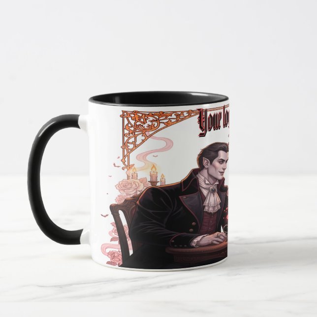 Mug Vampire Couple Amour Design Halloween Dracula Love (Gauche)