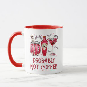 Mug Vampire d'Halloween probablement pas de café rouge