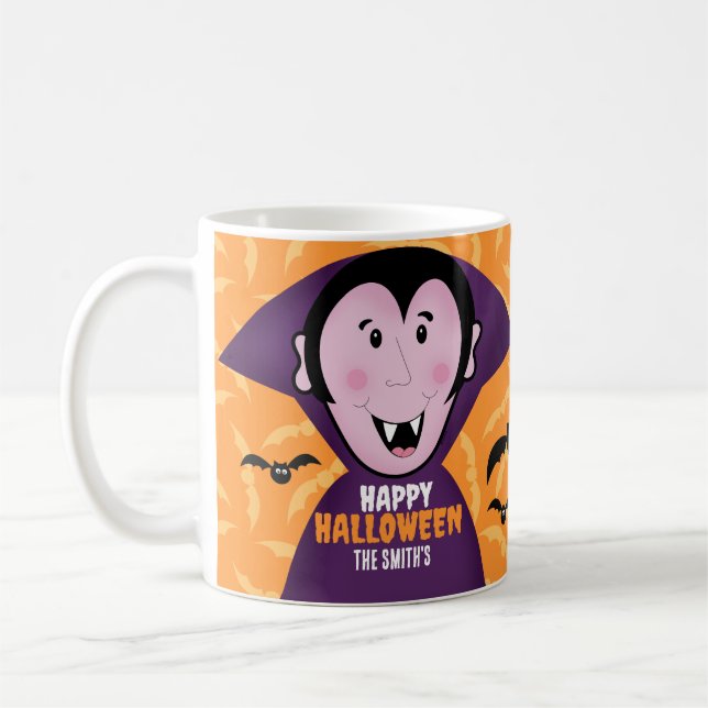 Mug Vampire Dracula Bats Enfants Joli Halloween (Gauche)
