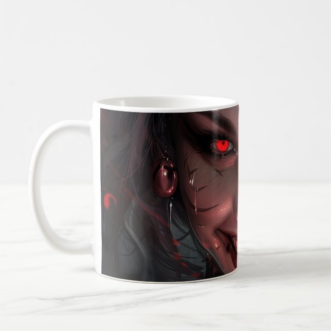 Mug Vampire femelle souriant avec un orbe (Gauche)