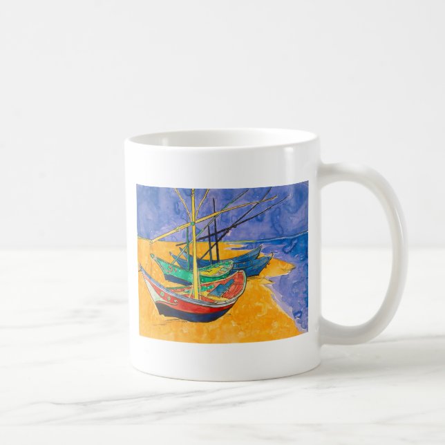 Mug Van Gogh Bateaux Plage impressionniste (Droite)