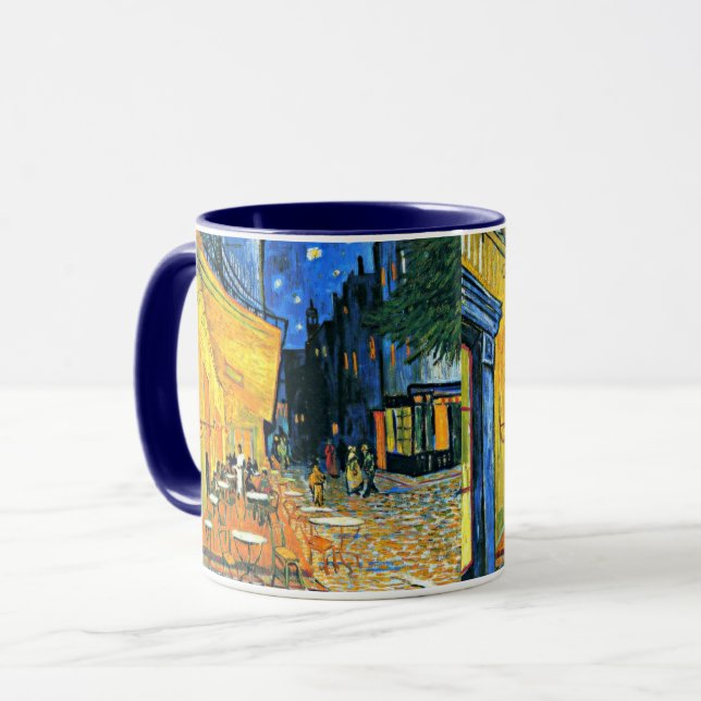 Mug Van Gogh - Cafe Terrasse, célèbre peinture (Devant gauche)