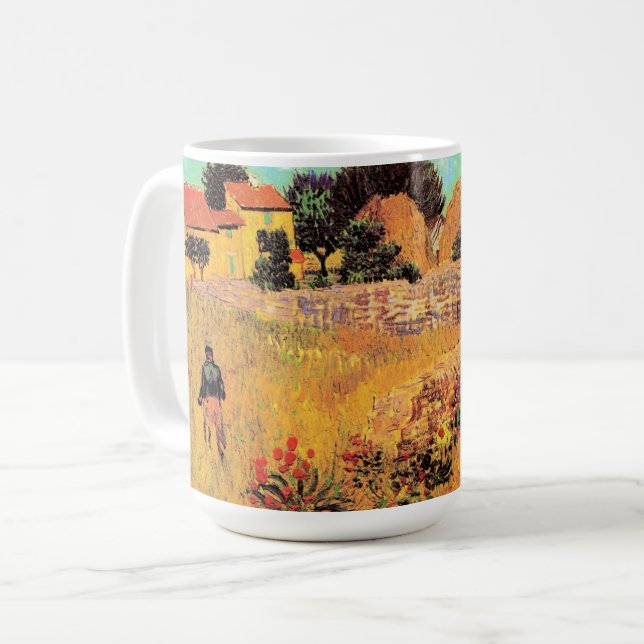 Mug Van Gogh - Ferme en Provence, (Devant gauche)