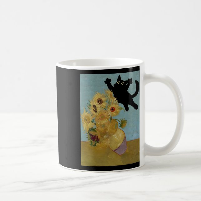 Mug Van Gogh Fleurs Chat Tournesols (Droite)